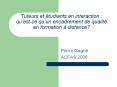 Tuteurs et  PowerPoint PPT Presentation