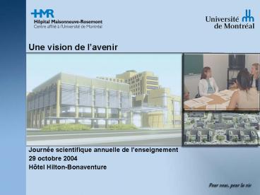 Une vision de lavenir