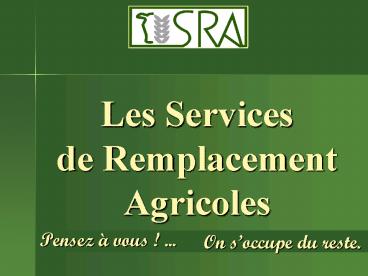 Les Services de Remplacement Agricoles