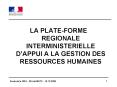 LA PLATEFORME REGIONALE INTERMINISTERIELLE DAPPUI A LA GESTION DES RESSOURCES HUMAINES PowerPoint PPT Presentation
