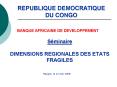 Sminaire DIMENSIONS REGIONALES DES ETATS FRAGILES PowerPoint PPT Presentation