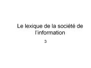 Le lexique de la socit de linformation
