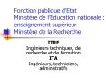 Fonction publique dEtat Ministre de lEducation nationale : enseignement suprieur Ministre de la Rech PowerPoint PPT Presentation