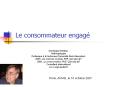 Le consommateur engag PowerPoint PPT Presentation