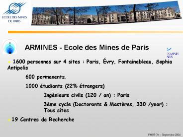 ECOLE DES MINES DE PARIS