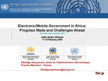 ElectronicMobile Government in Africa: