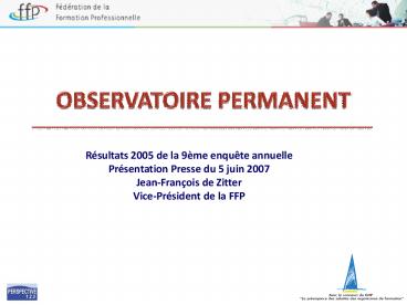 OBSERVATOIRE PERMANENT