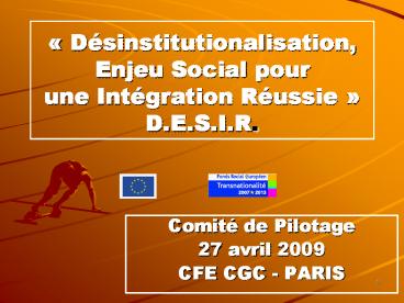 Dsinstitutionalisation, Enjeu Social pour une Intgration Russie D'E'S'I'R'