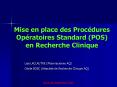Mise en place des Proc PowerPoint PPT Presentation
