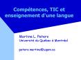 Comptences, TIC et enseignement d'une langue PowerPoint PPT Presentation