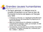 Grandes causes humanitaires