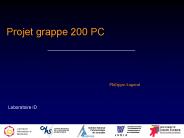 Installation des machines