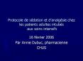 Protocole de sdation et danalgsie chez les patients adultes intubs aux soins intensifs PowerPoint PPT Presentation