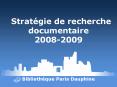 Stratgie de recherche documentaire 20082009 PowerPoint PPT Presentation