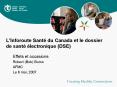 LInforoute Sant du Canada et le dossier de sant lectronique DSE PowerPoint PPT Presentation