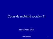 Cours de mobilit