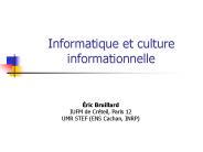 Informatique et culture informationnelle