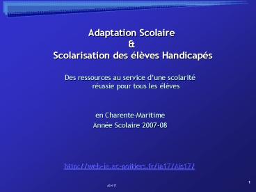 Adaptation Scolaire