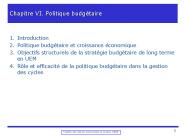 Chapitre VI. Politique budg