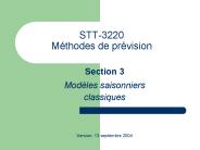 STT3220 Mthodes de prvision