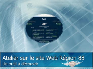 Atelier sur le site Web Rgion 88