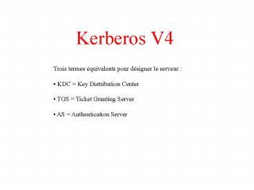 Kerberos V4