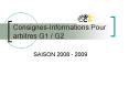 Consignes-Informations Pour arbitres G1 / G2 PowerPoint PPT Presentation