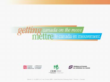 Linking Canada On The Move  to Health Promotion Groups