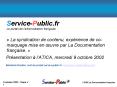 ServicePublic'fr Le portail de ladministration franaise PowerPoint PPT Presentation