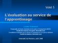L'valuation au service de l'apprentissage PowerPoint PPT Presentation