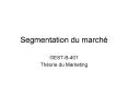 Segmentation du march PowerPoint PPT Presentation