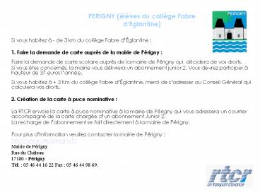 PERIGNY lves du collge Fabre dEglantine