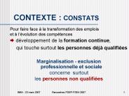 CONTEXTE : CONSTATS
