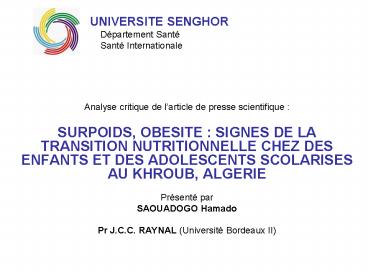 Analyse critique de larticle de presse scientifique :