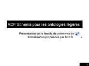 RDF Schema pour les ontologies l