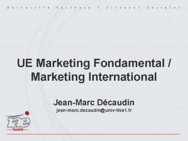 Une dfinition du marketing