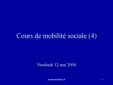 Cours de mobilit