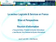 Le secteur Logiciels