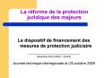 Le dispositif de financement des mesures de protection judiciaire PowerPoint PPT Presentation