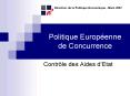 Politique Europenne de Concurrence PowerPoint PPT Presentation