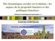 Des dynamiques rurales en 
