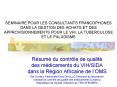 SEMINAIRE POUR LES CONSULTANTS FRANCOPHONES DANS LA GESTION DES ACHATS ET DES APPROVISIONNEMENTS POUR LE VHI, LA TUBERCULOSE ET LE PALUDISME PowerPoint PPT Presentation