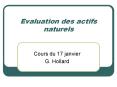 Evaluation des actifs naturels PowerPoint PPT Presentation