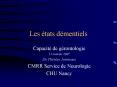 Les tats dmentiels PowerPoint PPT Presentation