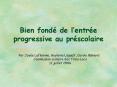 Bien fond de lentre progressive au prscolaire PowerPoint PPT Presentation