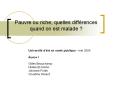 Pauvre ou riche, quelles diff PowerPoint PPT Presentation