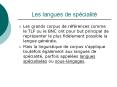 Les langues de sp PowerPoint PPT Presentation