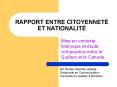 RAPPORT ENTRE CITOYENNET PowerPoint PPT Presentation