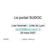 Le portail SUDOC PowerPoint PPT Presentation