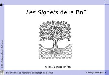 Les Signets de la BnF